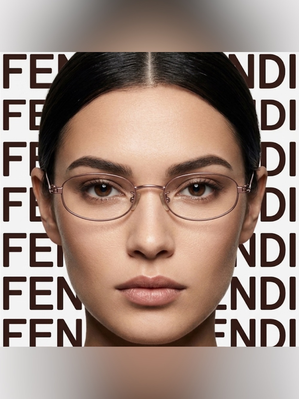 Authentic Fendi luxury designer prescription eyeglasses wire frames